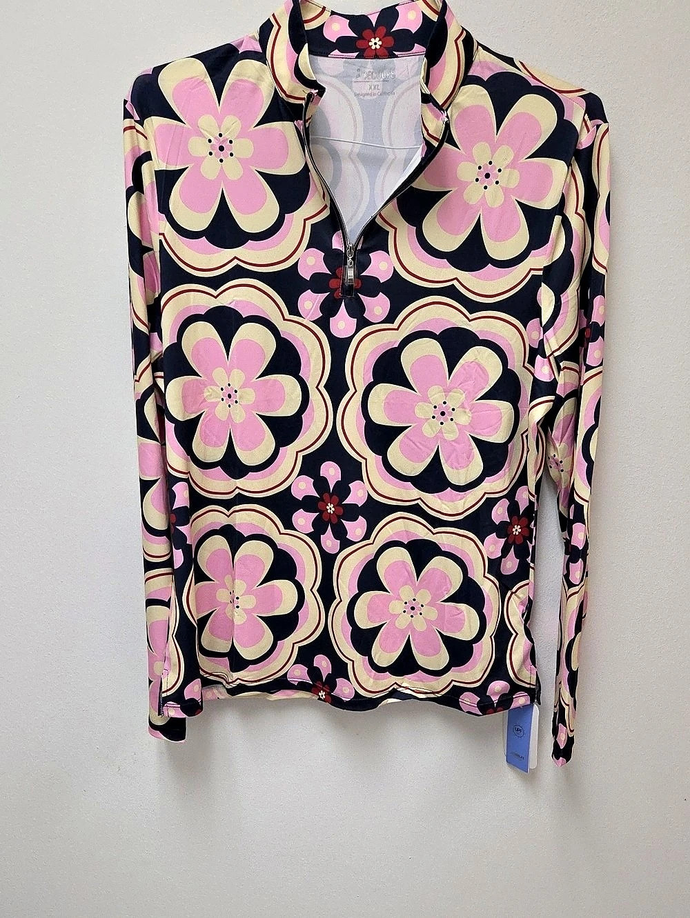Acegolfs Floral Long Sleeve Blouse in Pink & Blouse